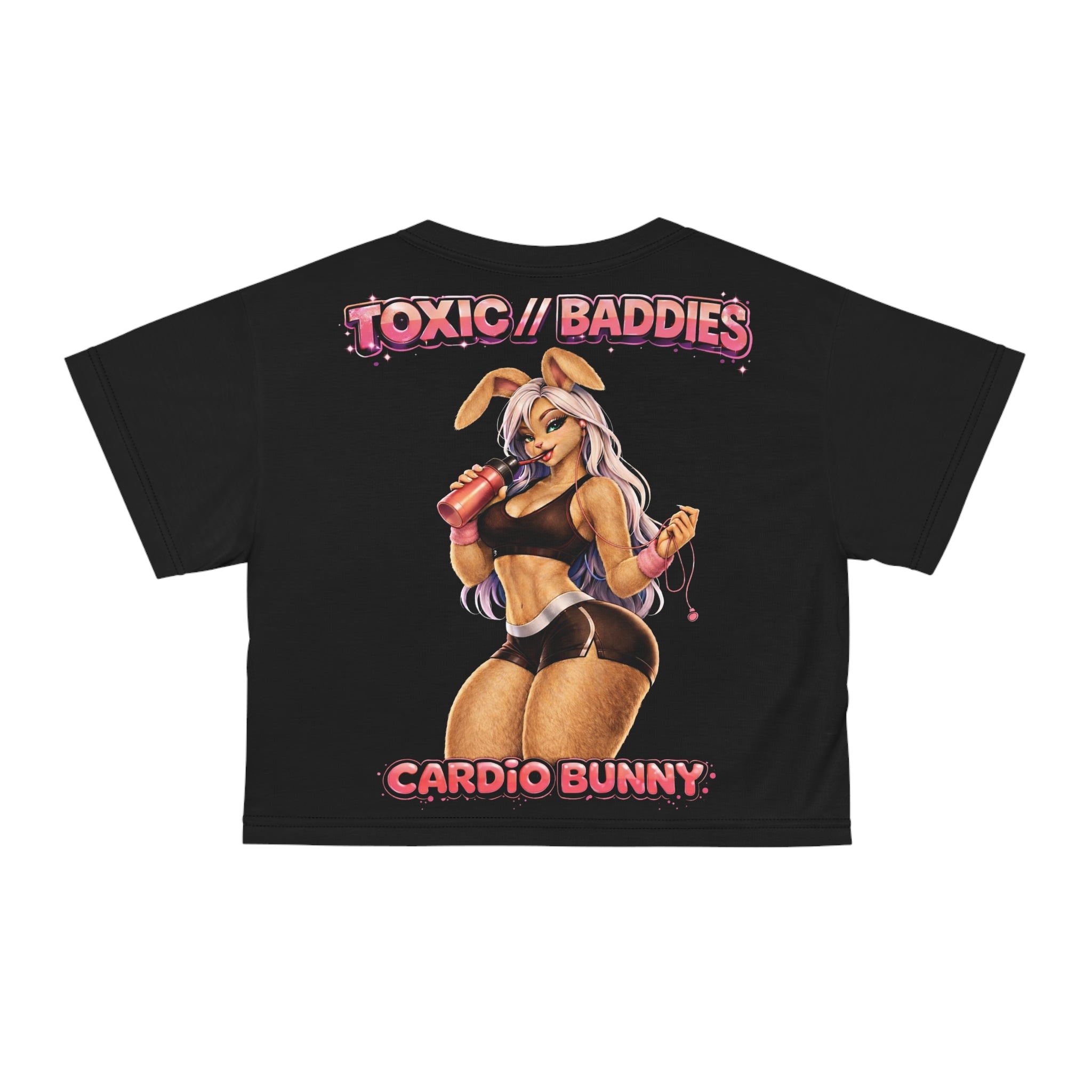 Cardio Bunny Crop Tee — Cardio Bunny Graphic Crop Top